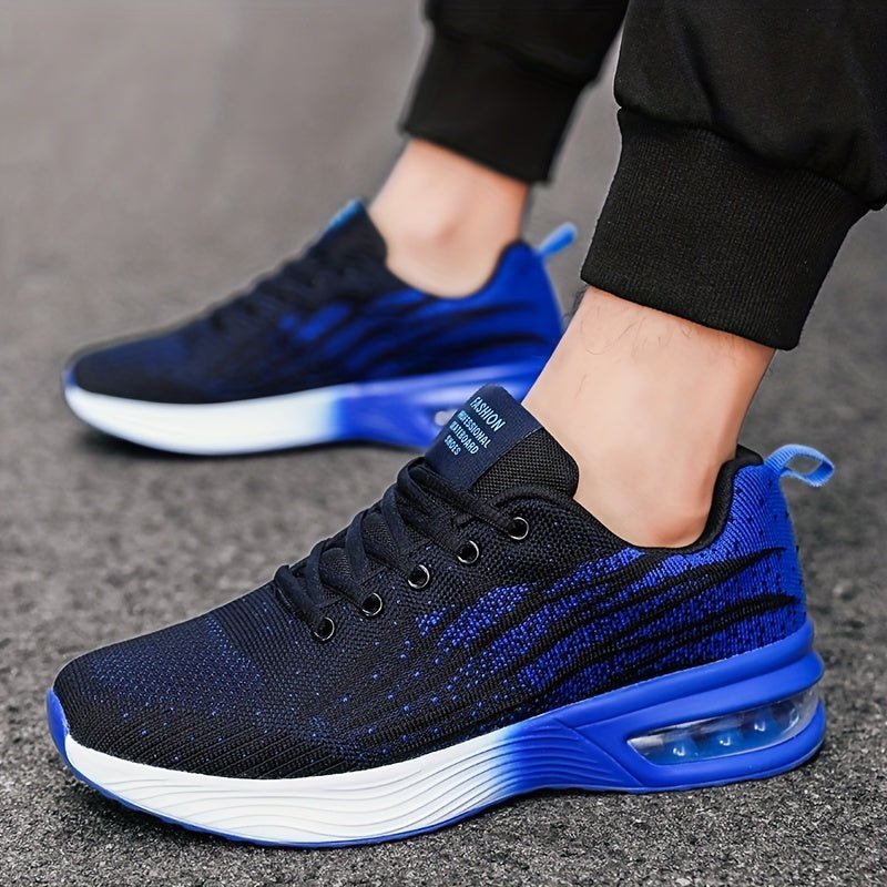 Men's Air Cushioned Lace-up Sneakers - Athletic Shoes - Shock-absorbing And Breathable - Running Basketball Workout Gym - AFFORDABLE QUALITY SHOP