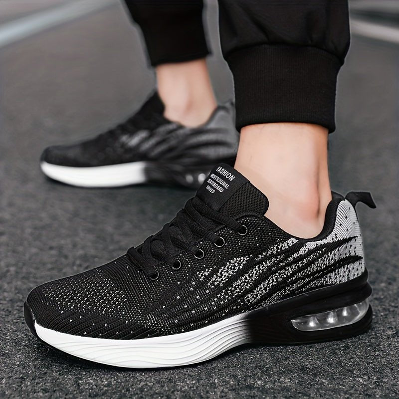 Men's Air Cushioned Lace-up Sneakers - Athletic Shoes - Shock-absorbing And Breathable - Running Basketball Workout Gym - AFFORDABLE QUALITY SHOP