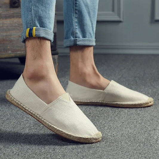 Men's Flats 2023 Summer New Light Slip on Walking Shoes for Men Fashion Breathable Casual Espadrilles Shoes Non-slip Sneakers - AFFORDABLE QUALITY SHOP