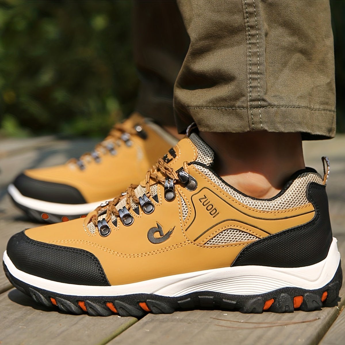 Men's Lace-up Sneakers - Athletic Shoes - Wear-resistant And Breathable Hiking Shoes - AFFORDABLE QUALITY SHOP