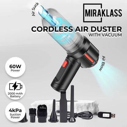 Miraklass Cordless Air Duster with Vacuum (Black) - AFFORDABLE QUALITY SHOP