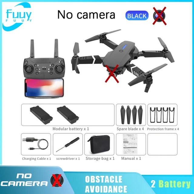 New E88 PRO Drone Professional 10K Wide Angle HD Camera Height Fixed Remote Control Foldable Quadrotor Helicopter Children's Toy - AFFORDABLE QUALITY SHOP