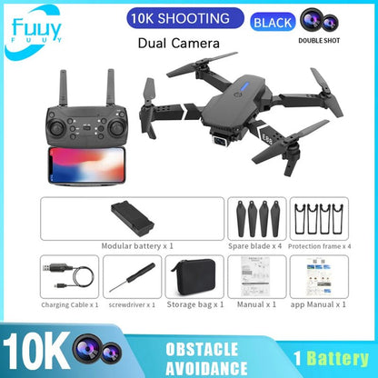 New E88 PRO Drone Professional 10K Wide Angle HD Camera Height Fixed Remote Control Foldable Quadrotor Helicopter Children's Toy - AFFORDABLE QUALITY SHOP