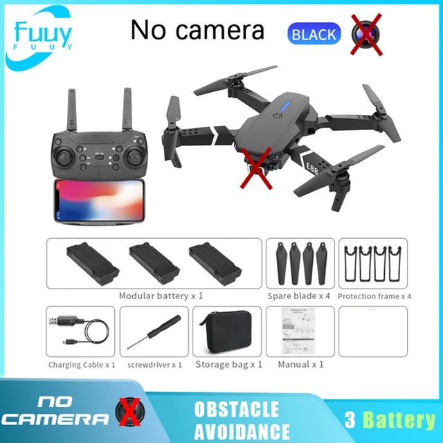 New E88 PRO Drone Professional 10K Wide Angle HD Camera Height Fixed Remote Control Foldable Quadrotor Helicopter Children's Toy - AFFORDABLE QUALITY SHOP