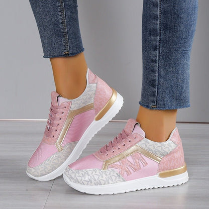 New oversized women's thick sole sports front tie up round toe breathable sports shoes in Roman style - AFFORDABLE QUALITY SHOP