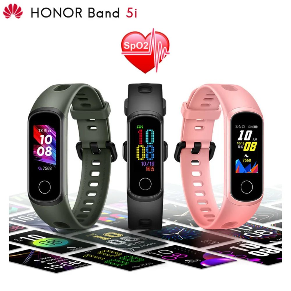 New product Original Huawei Honor Band 5i Smart Wristband AMOLED Huawe Honor Smart Watch Sleep Swimming Sport Tracker SpO2 Blood Oxygen - AFFORDABLE QUALITY SHOP