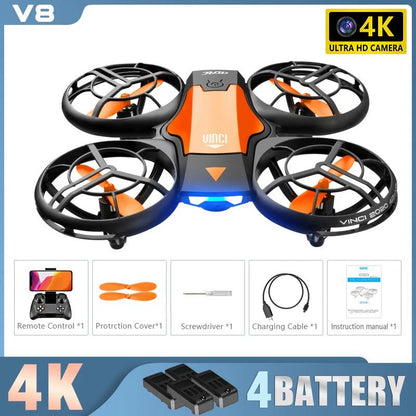 New V8 Mini Drone 10K HD Camera WiFi Fpv Air Pressure Height Maintain Foldable Quadcopter RC Dron Toy Gift 6KM - AFFORDABLE QUALITY SHOP