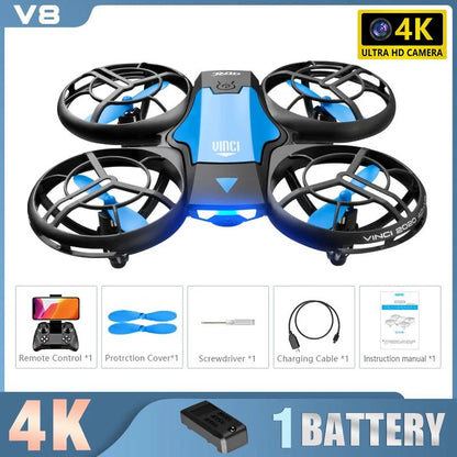 New V8 Mini Drone 10K HD Camera WiFi Fpv Air Pressure Height Maintain Foldable Quadcopter RC Dron Toy Gift 6KM - AFFORDABLE QUALITY SHOP