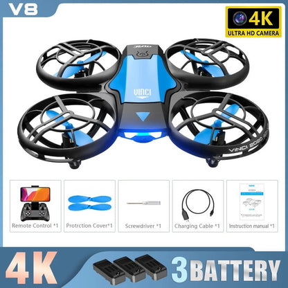 New V8 Mini Drone 10K HD Camera WiFi Fpv Air Pressure Height Maintain Foldable Quadcopter RC Dron Toy Gift 6KM - AFFORDABLE QUALITY SHOP