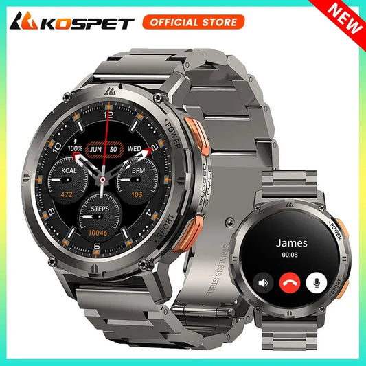 Original KOSPET TANK T2 Ultra Smartwatches For Men Watches AMOLED AOD Smartwatch Bluetooth Call Electronic Men's Smart Watch - AFFORDABLE QUALITY SHOP