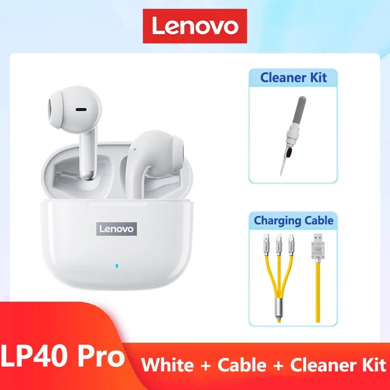 Original Lenovo LP40 Pro TWS Earphones Wireless Bluetooth 5.1 Sport Noise Reduction Headphones Touch Control 250mAH 2022 New - AFFORDABLE QUALITY SHOP