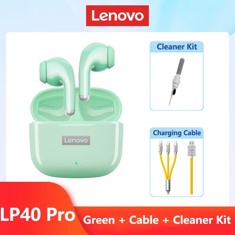 Original Lenovo LP40 Pro TWS Earphones Wireless Bluetooth 5.1 Sport Noise Reduction Headphones Touch Control 250mAH 2022 New - AFFORDABLE QUALITY SHOP