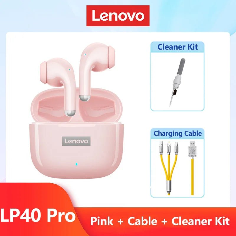 Original Lenovo LP40 Pro TWS Earphones Wireless Bluetooth 5.1 Sport Noise Reduction Headphones Touch Control 250mAH 2022 New - AFFORDABLE QUALITY SHOP