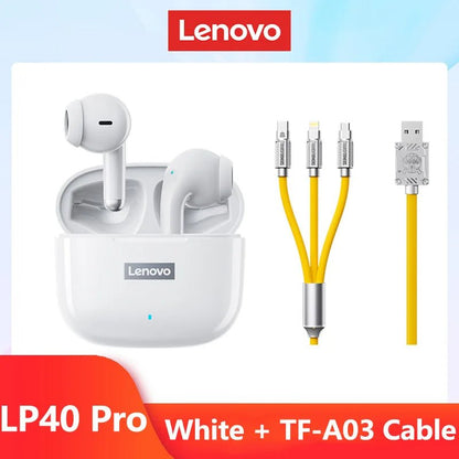 Original Lenovo LP40 Pro TWS Earphones Wireless Bluetooth 5.1 Sport Noise Reduction Headphones Touch Control 250mAH 2022 New - AFFORDABLE QUALITY SHOP