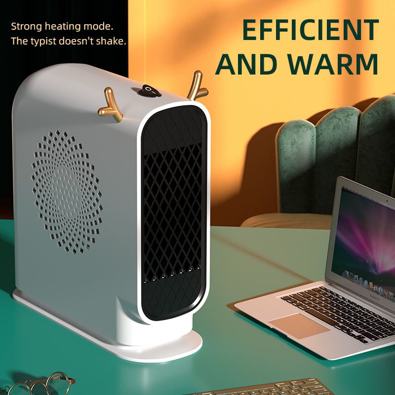 Portable Easy Use Electric Heater Fan 500W Antlers Decoration - AFFORDABLE QUALITY SHOP