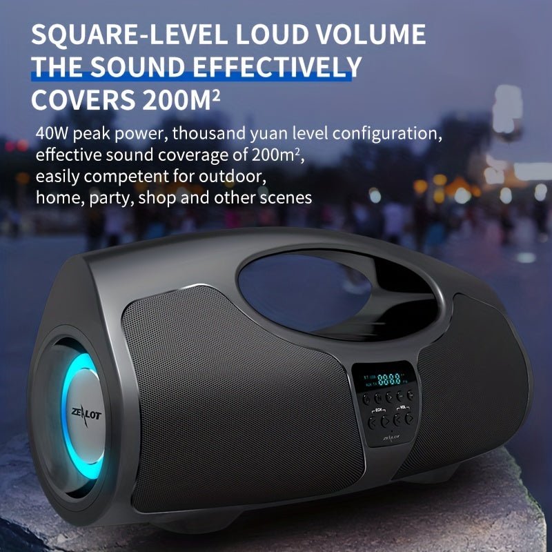 Portable Wireless Speaker with Microphone, Waterproof, 30H Playtime, Booming Bass - ZEALOT P1 - AFFORDABLE QUALITY SHOP