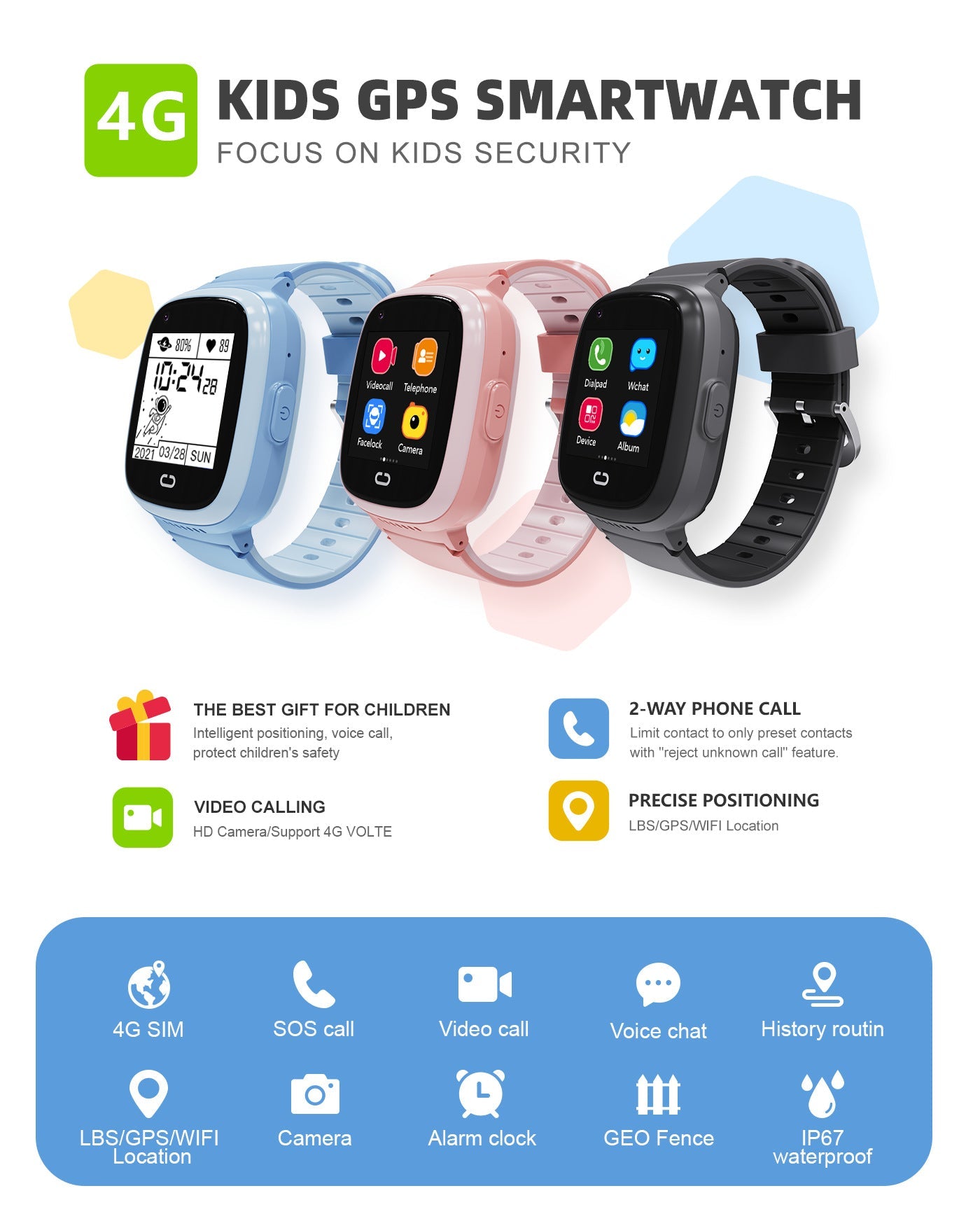 Primary School Students 4G New Children's Phone Watch Mobile Phone Positioning Waterproof Smart Multi-Function Watch Boys And Girls - AFFORDABLE QUALITY SHOP