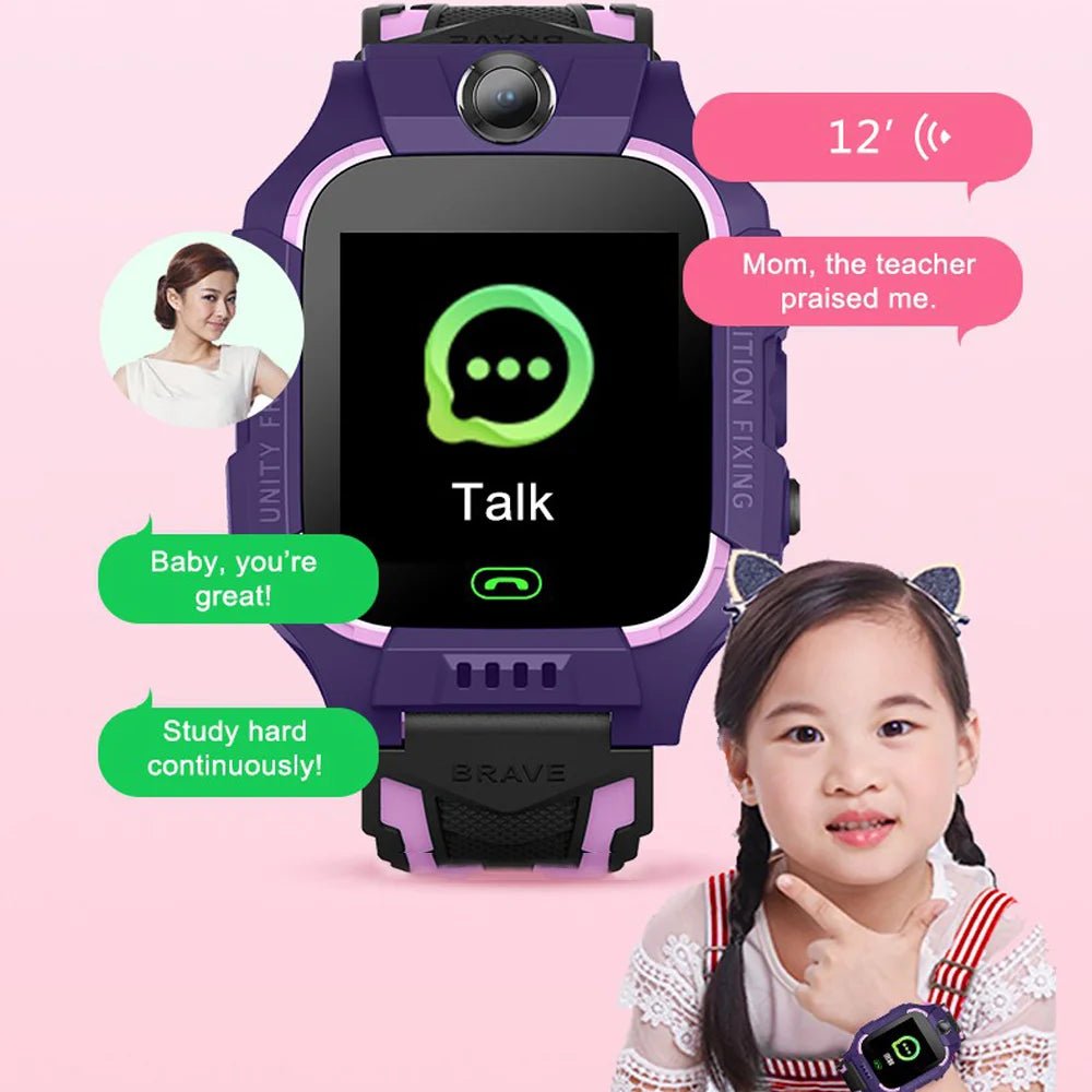 Q19 Kids Smart Watch 2G Sim Card LBS Tracker SOS Camera Children Mobile Phone Voice Chat Smartwatches Math Game Flashlight - AFFORDABLE QUALITY SHOP