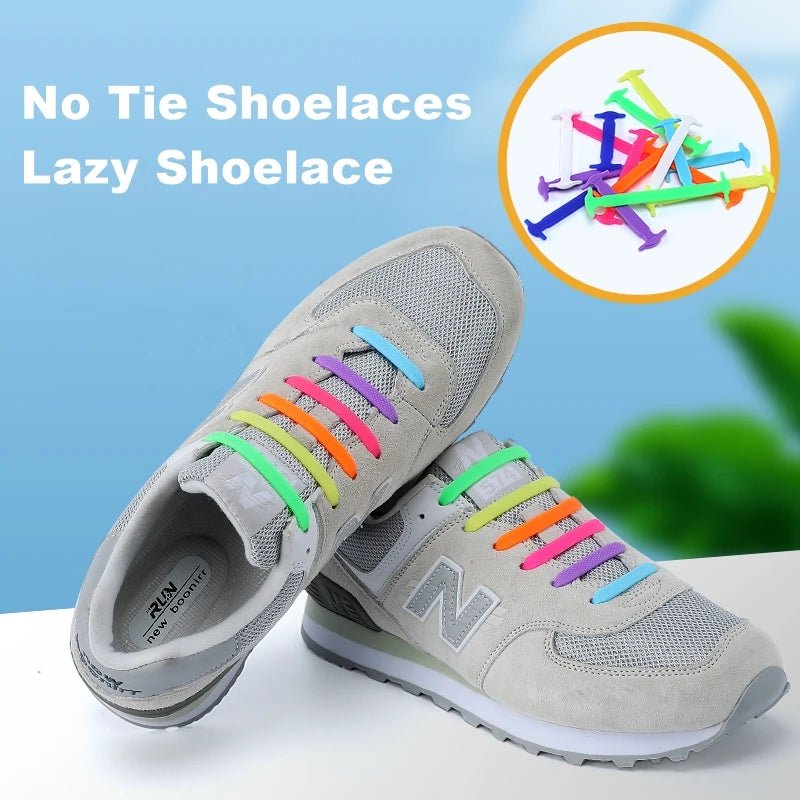 Silicone Elastic Shoelaces Fashion Unisex Athletic No Tie Shoe Lace All Sneakers Fit Quick Shoe Lace - AFFORDABLE QUALITY SHOP