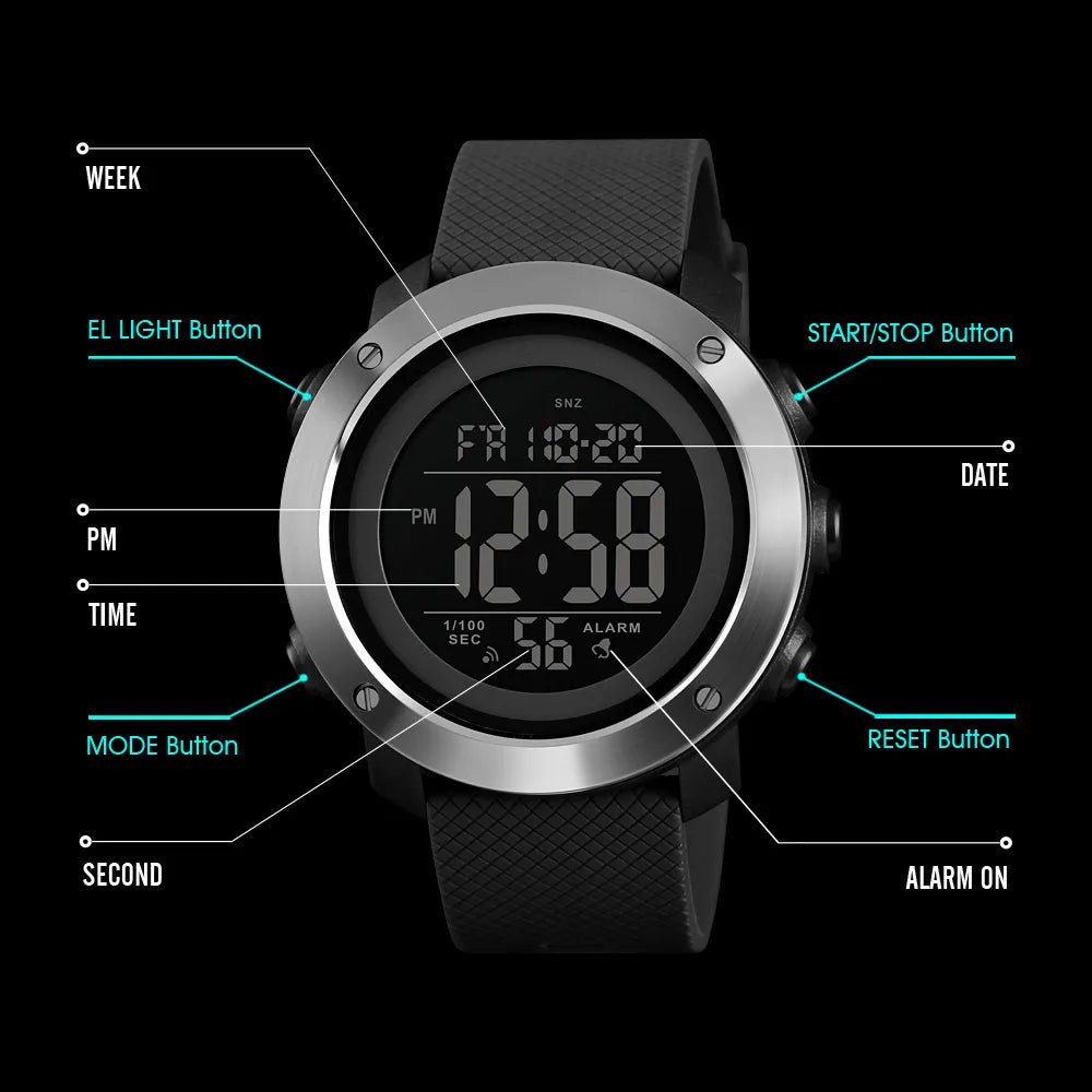 SKMEI Brand Top Luxury Waterproof LED Digital Sports Watches Men Fashion Casual Men's Wristwatches Clock Man Relogio Masculino - AFFORDABLE QUALITY SHOP