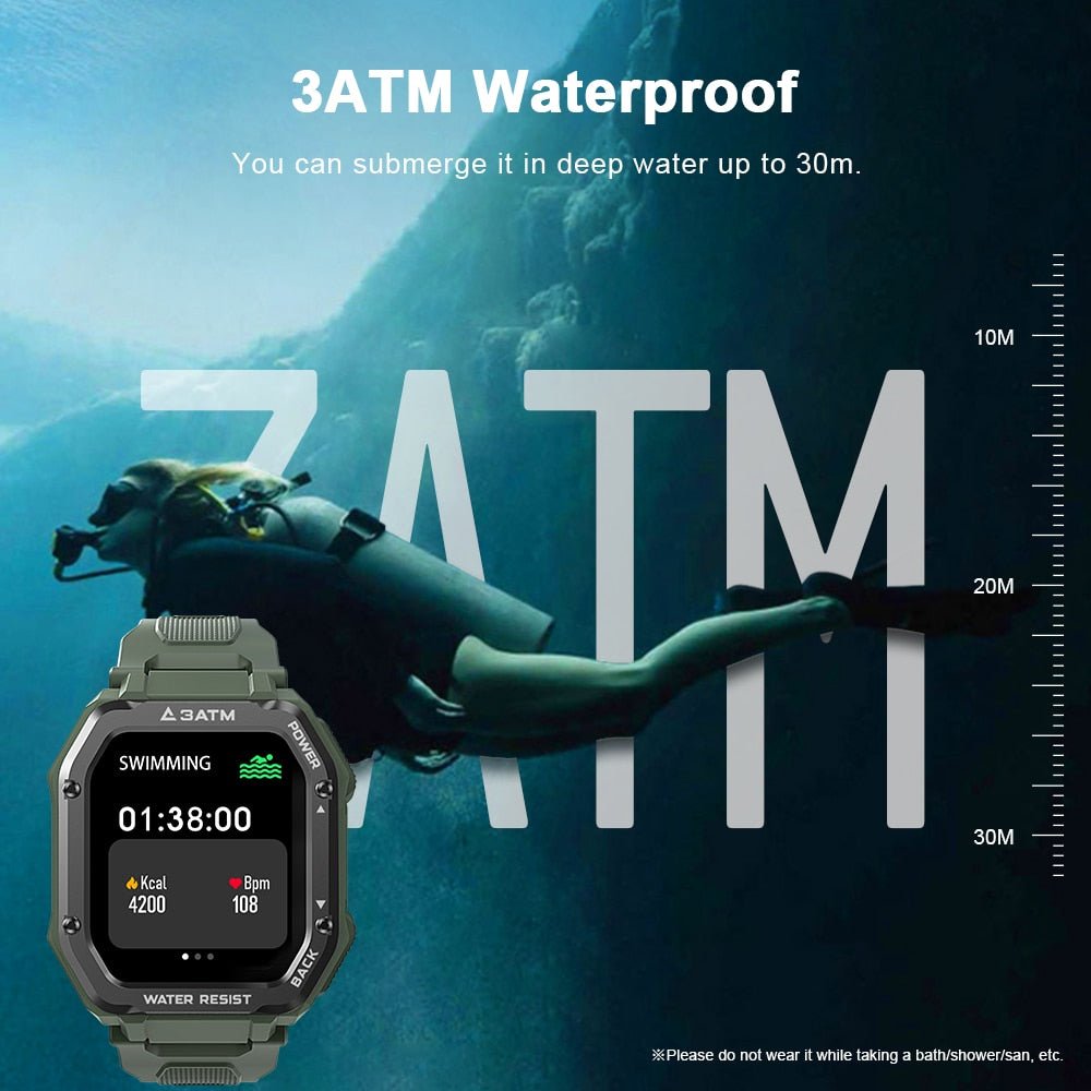 Smart Watch ROCK Rugged Watch For Men Outdoor Sports Waterproof Fitness Tracker Blood Pressure Monitor smartwatch - AFFORDABLE QUALITY SHOP