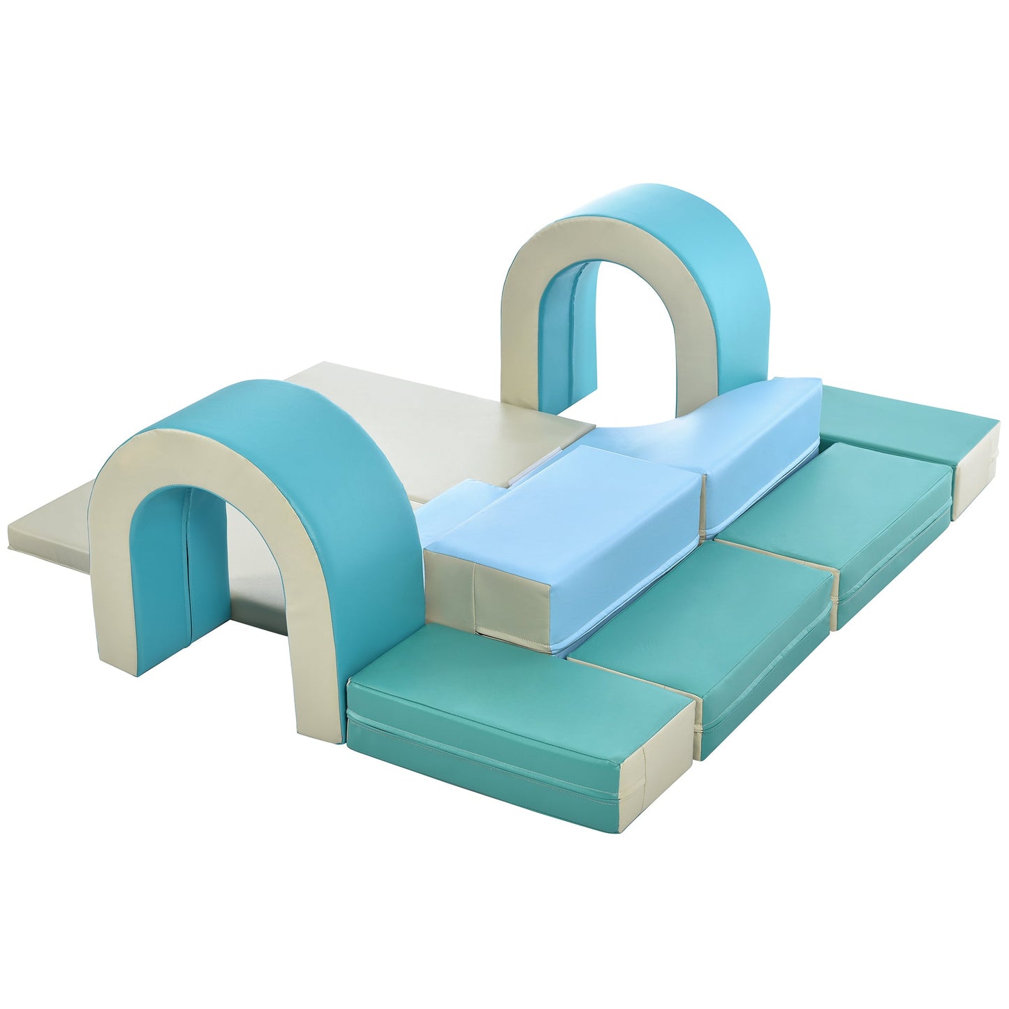 Soft Climb and Crawl Foam Playset 10 in 1 Safe Soft Foam Nugget Block for Infants Preschools - AFFORDABLE QUALITY SHOP