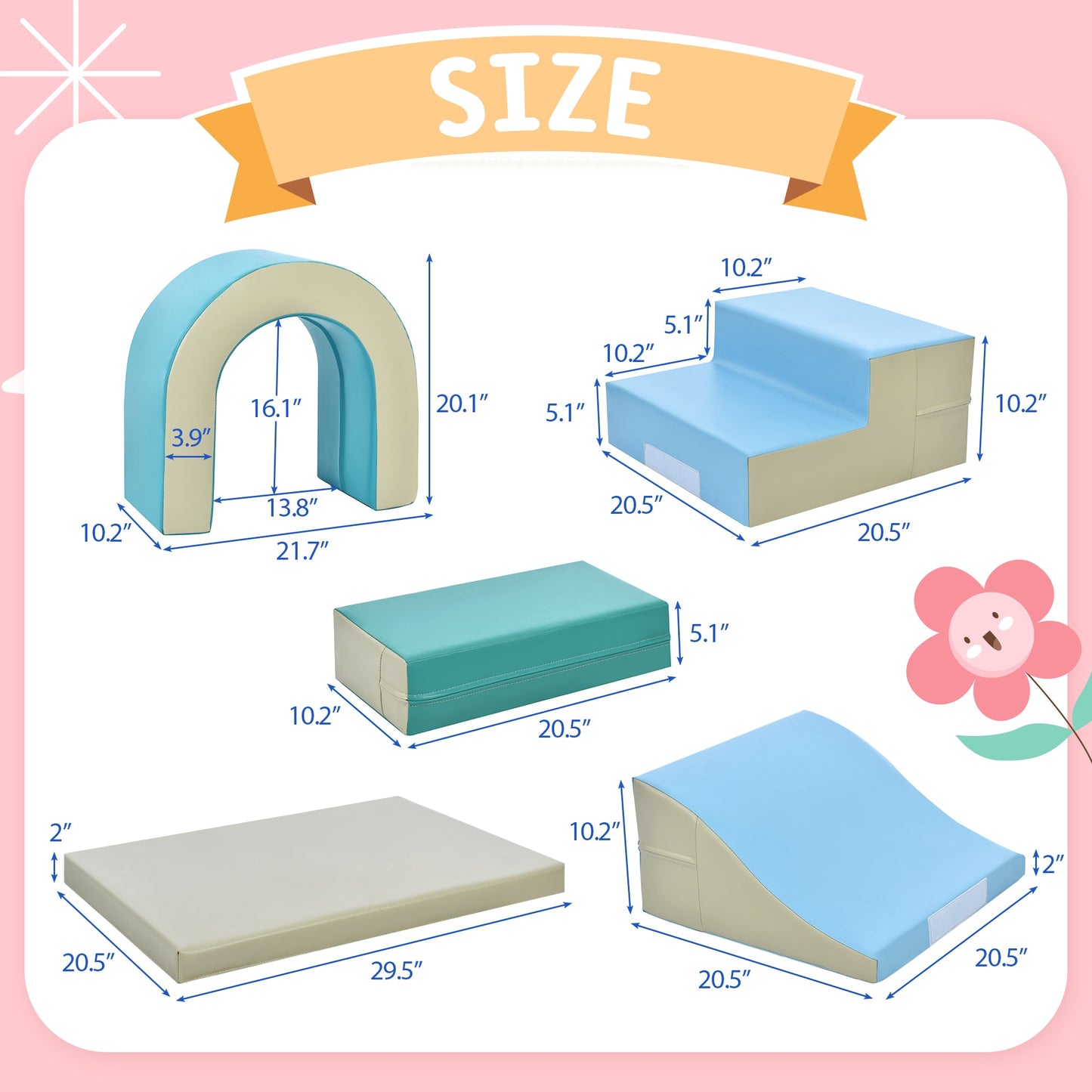 Soft Climb and Crawl Foam Playset 10 in 1 Safe Soft Foam Nugget Block for Infants Preschools - AFFORDABLE QUALITY SHOP