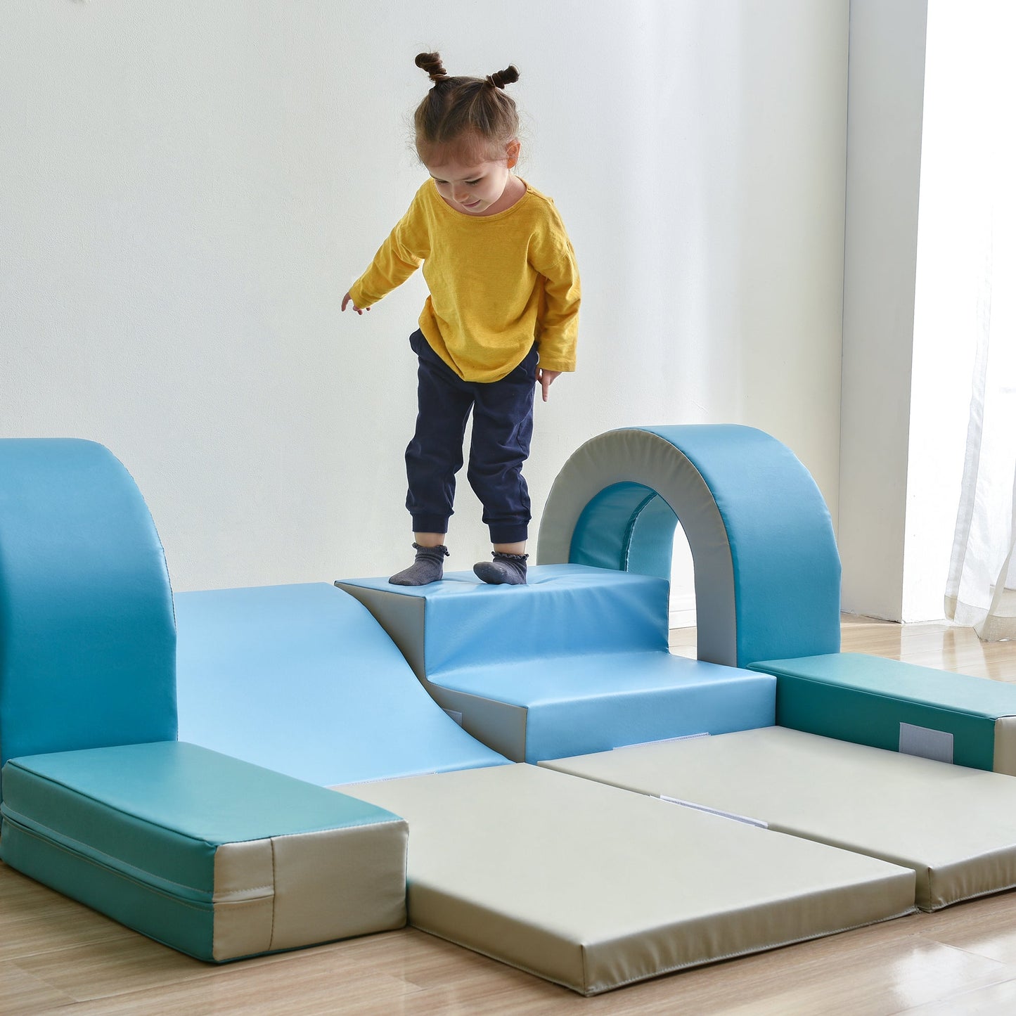 Soft Climb and Crawl Foam Playset 10 in 1 Safe Soft Foam Nugget Block for Infants Preschools - AFFORDABLE QUALITY SHOP