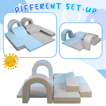 Soft Climb and Crawl Foam Playset 10 in 1 Safe Soft Foam Nugget Block for Infants Preschools - AFFORDABLE QUALITY SHOP