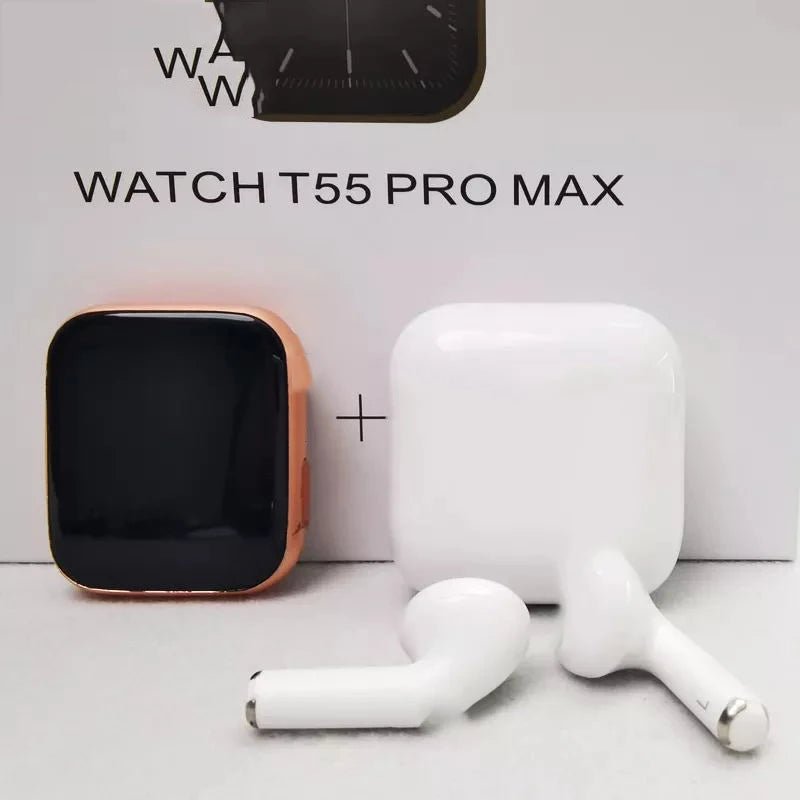 Step Counter Earphone with Watch with Earbuds T55 Watch W26 Pro Max Special - AFFORDABLE QUALITY SHOP