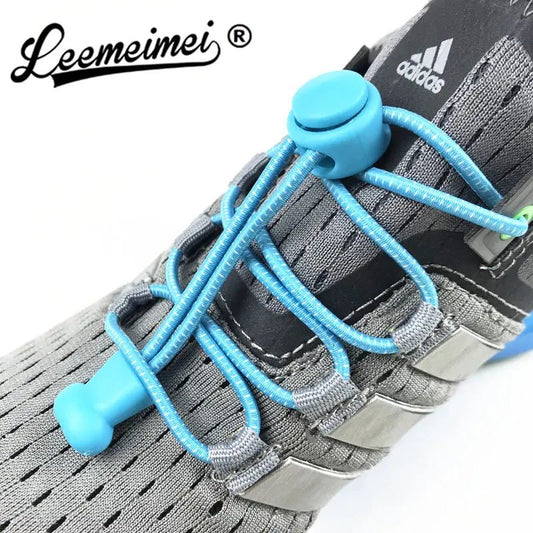 Stretching Lock lace 22 colors a pair Of Locking Shoe Laces Elastic Sneaker Shoelaces Shoestrings Running/Jogging/Triathlon - AFFORDABLE QUALITY SHOP