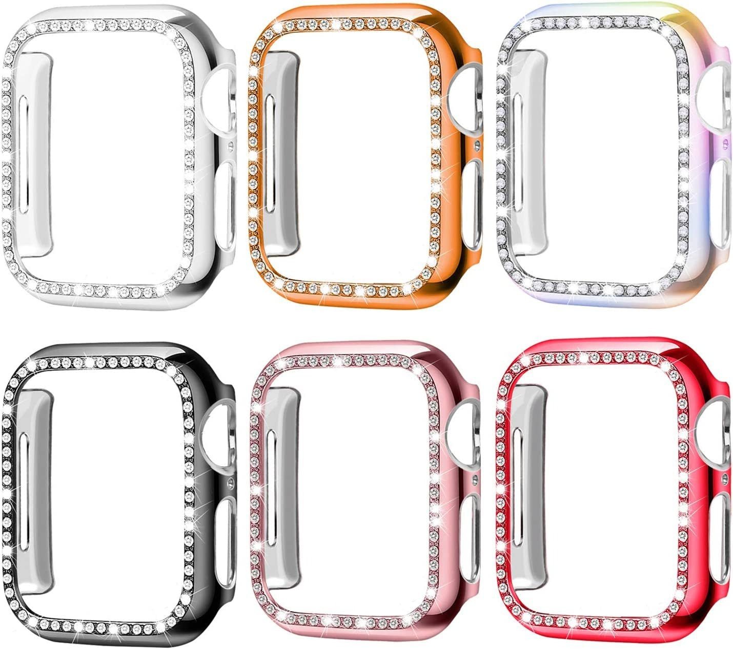 Suitable for iwatch8 Apple Watch Case Protection Case PC Single Row Diamond Hollow Case 41MM45MM - AFFORDABLE QUALITY SHOP