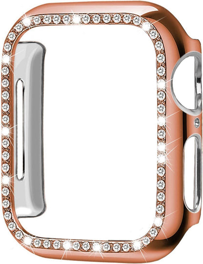 Suitable for iwatch8 Apple Watch Case Protection Case PC Single Row Diamond Hollow Case 41MM45MM - AFFORDABLE QUALITY SHOP