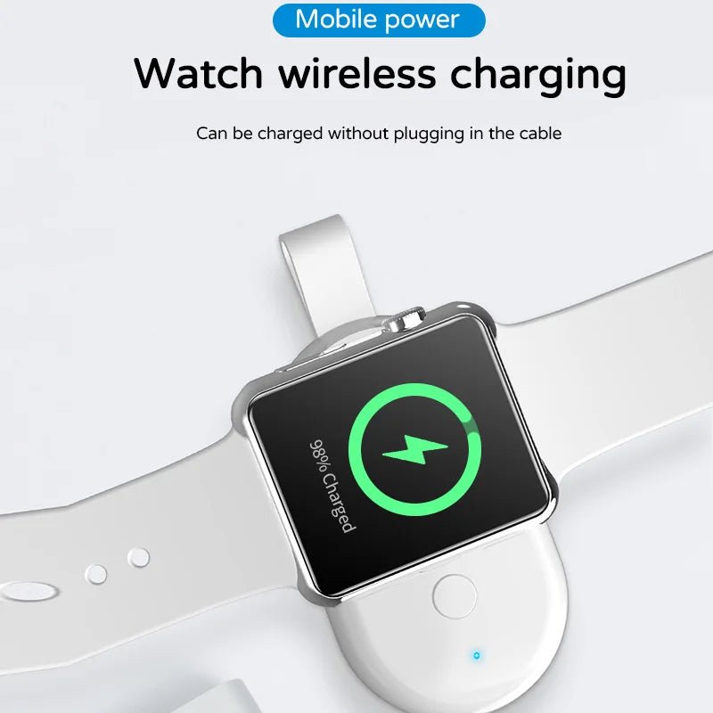 Super mini PowerBank for AppleWatch iWatch Charger 1100mAh Wireless Pocket Charger Finger Powerbank Portable Watch Spare Battery - AFFORDABLE QUALITY SHOP