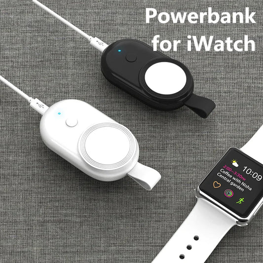 Super mini PowerBank for AppleWatch iWatch Charger 1100mAh Wireless Pocket Charger Finger Powerbank Portable Watch Spare Battery - AFFORDABLE QUALITY SHOP