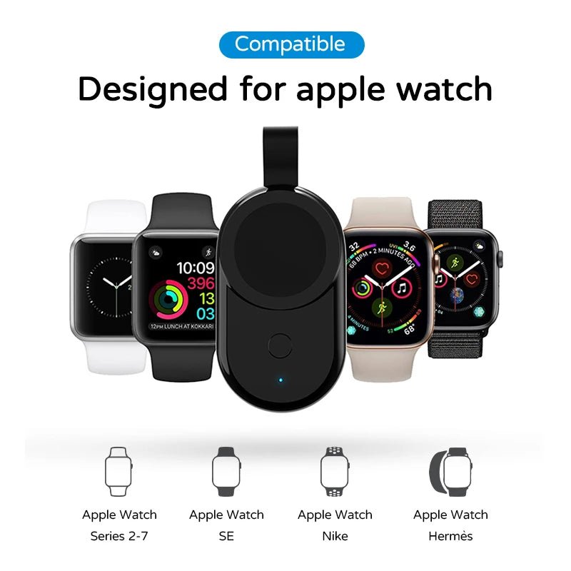 Super mini PowerBank for AppleWatch iWatch Charger 1100mAh Wireless Pocket Charger Finger Powerbank Portable Watch Spare Battery - AFFORDABLE QUALITY SHOP