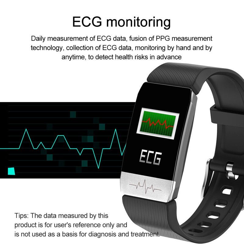 T1 Smart Watch Band With Temperature Immune Measure ECG Heart Rate Blood Pressure Monitor Weather Forecast Drinking Remind - AFFORDABLE QUALITY SHOP