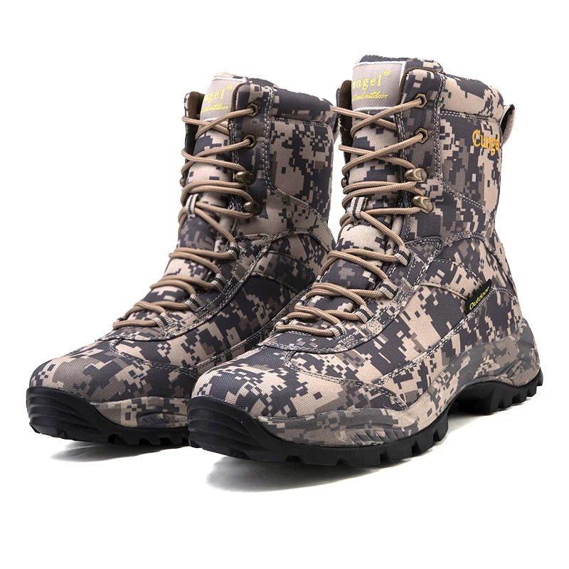 Tactical Winter Camouflage Sneakers Army Combat Boots Military Hiking Shoes Tactical Desert Training Size 46 Anti-Slip Trekking - AFFORDABLE QUALITY SHOP