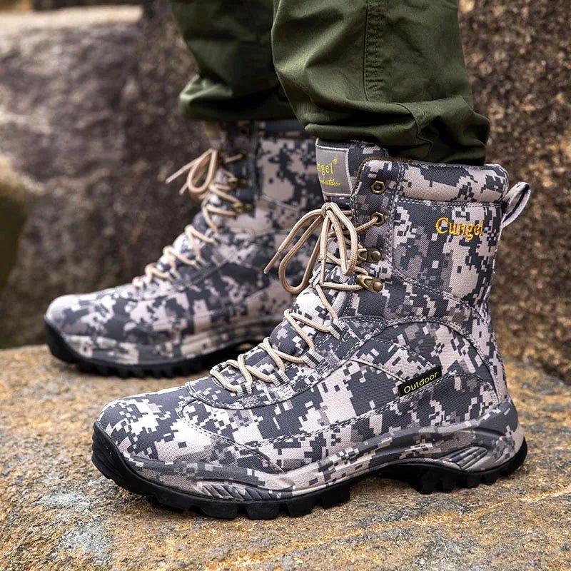 Tactical Winter Camouflage Sneakers Army Combat Boots Military Hiking Shoes Tactical Desert Training Size 46 Anti-Slip Trekking - AFFORDABLE QUALITY SHOP