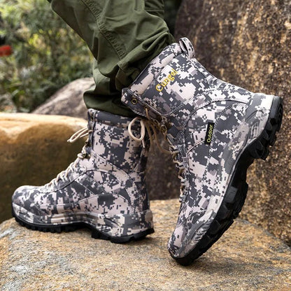 Tactical Winter Camouflage Sneakers Army Combat Boots Military Hiking Shoes Tactical Desert Training Size 46 Anti-Slip Trekking - AFFORDABLE QUALITY SHOP