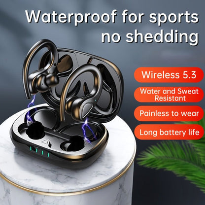 The New Hanging Ear Wireless Headphones Have Long Battery Life, High-definition Sound Quality, Sports Type, Long-term Wear, Painless, Crazy Can Not Shake Off Games, Exercise, Outdoor Running Power Display - AFFORDABLE QUALITY SHOP