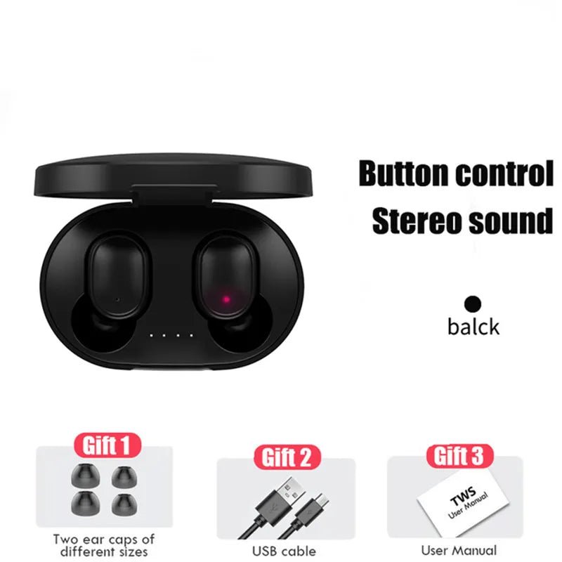 TWS E6S Bluetooth Earphones Wireless bluetooth headset Noise Cancelling Headsets With Microphone Headphones For Xiaomi Redmi - AFFORDABLE QUALITY SHOP