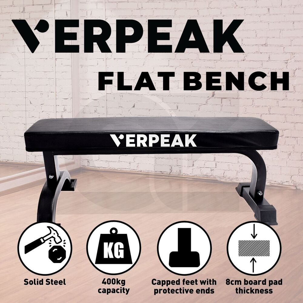 VERPEAK Fitness Flat Bench Weight Press Gym Home Strength Training - AFFORDABLE QUALITY SHOP