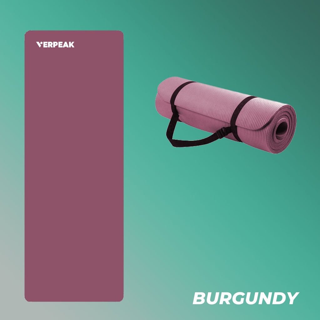 VERPEAK NBR Yoga Mat 2.0CM (Burgundy) - AFFORDABLE QUALITY SHOP