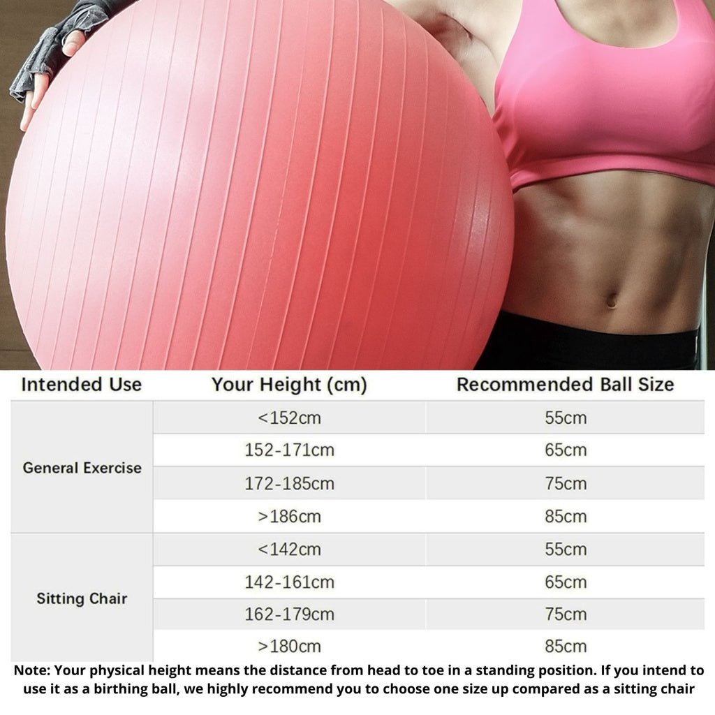 VERPEAK Yoga Ball 65cm (Red) - AFFORDABLE QUALITY SHOP