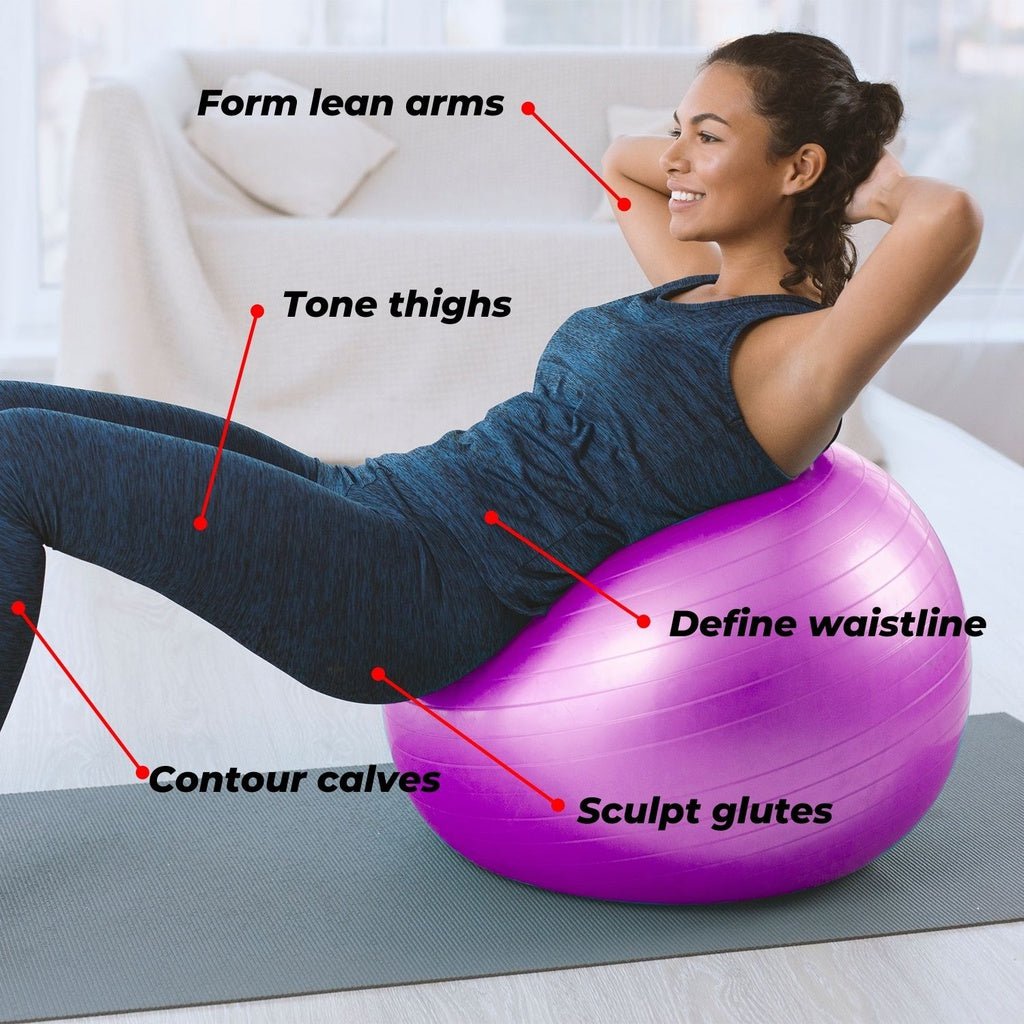 VERPEAK Yoga Ball 75cm (Purple) - AFFORDABLE QUALITY SHOP