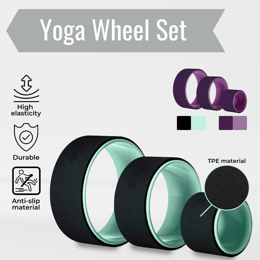 VERPEAK Yoga Wheel 3 Yoga Wheel Set (Purple) - AFFORDABLE QUALITY SHOP