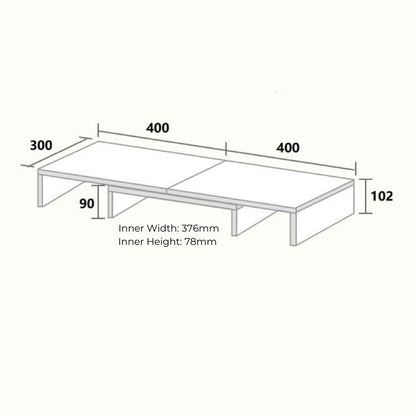 VOCTUS 3 Shelf Monitor Stand Angle Adjustable - AFFORDABLE QUALITY SHOP