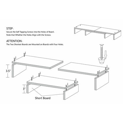 VOCTUS 3 Shelf Monitor Stand Angle Adjustable - AFFORDABLE QUALITY SHOP