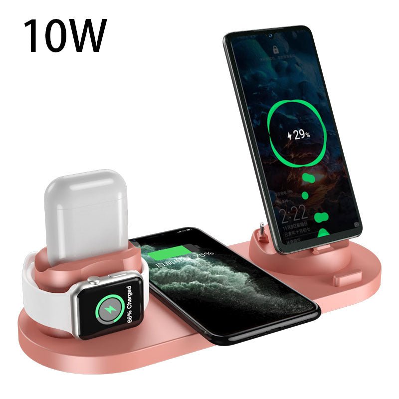 Wireless Charger For IPhone Fast Charger For Phone Fast Charging Pad For Phone Watch 6 In 1 Charging Dock Station - AFFORDABLE QUALITY SHOP